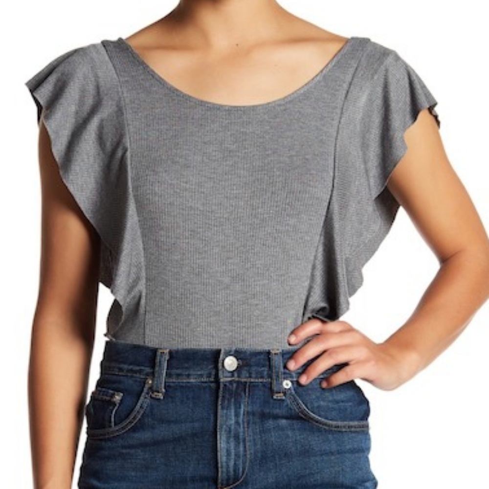 1.State Ruffle Edge Bodysuit NWT